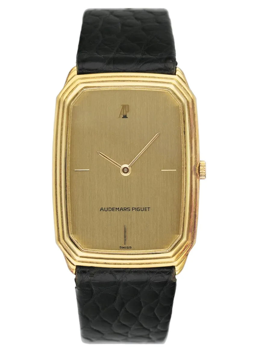 Audemars Piguet Vintage BA 4040 Champagne Dial 18K Yellow Gold Mens Watch With Papers