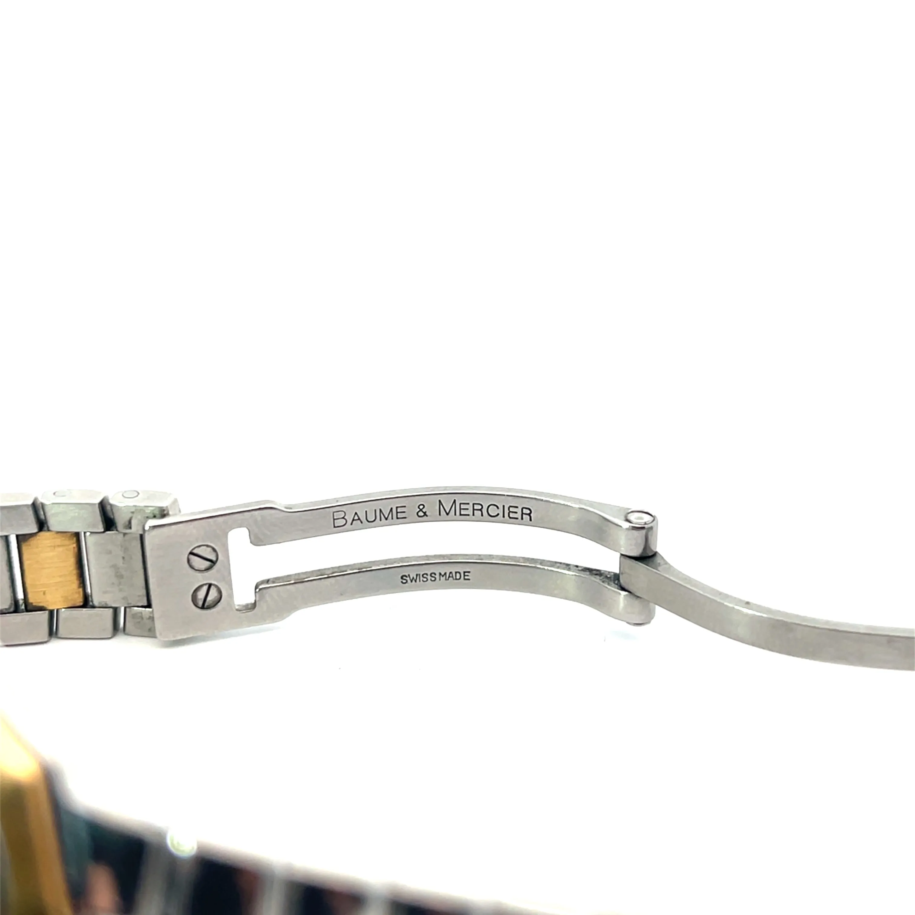 Baume & Marcier Riviera Two Tone Gold Plated/ Stainless Watch Mother of Pearl Dial Watch Preowned