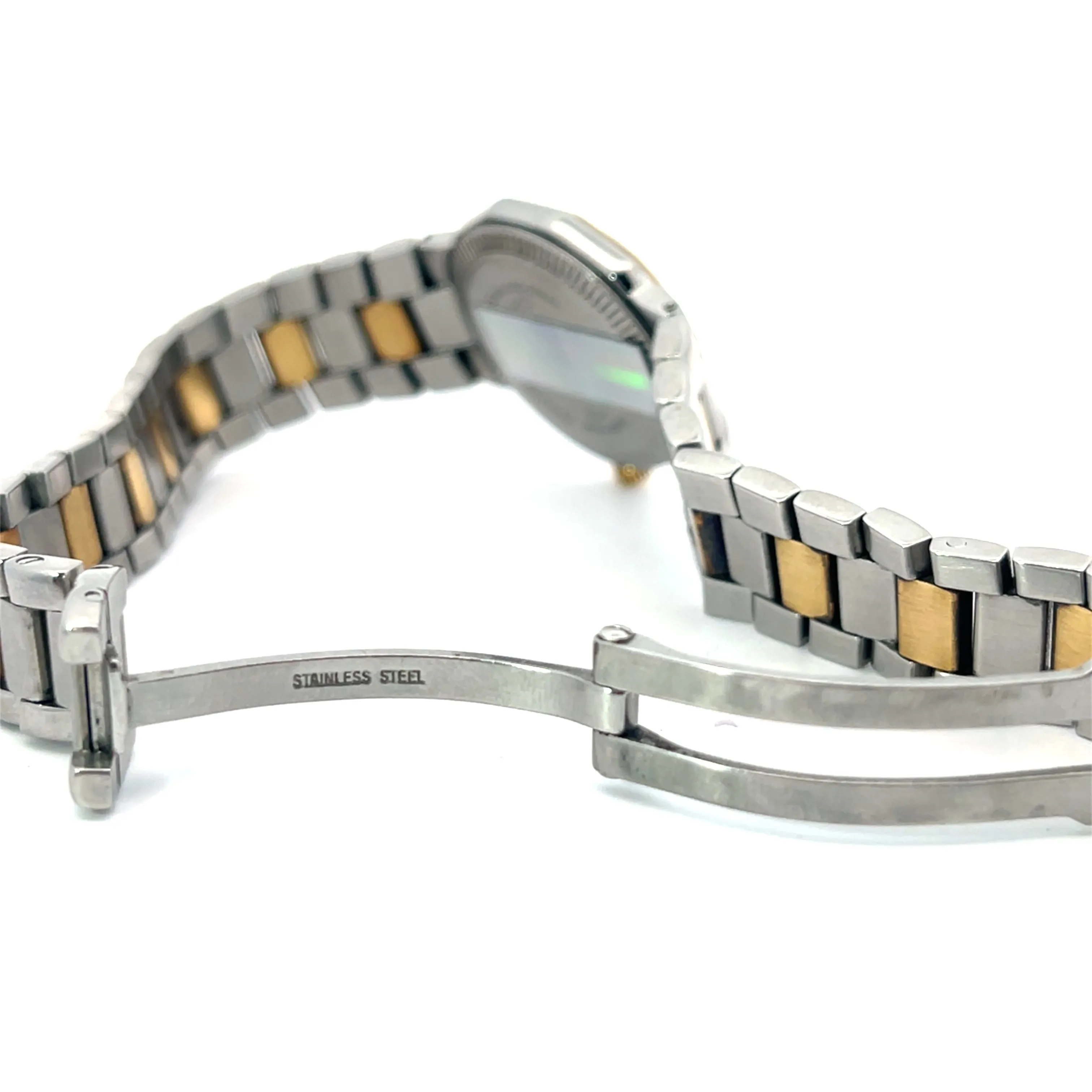 Baume & Marcier Riviera Two Tone Gold Plated/ Stainless Watch Mother of Pearl Dial Watch Preowned