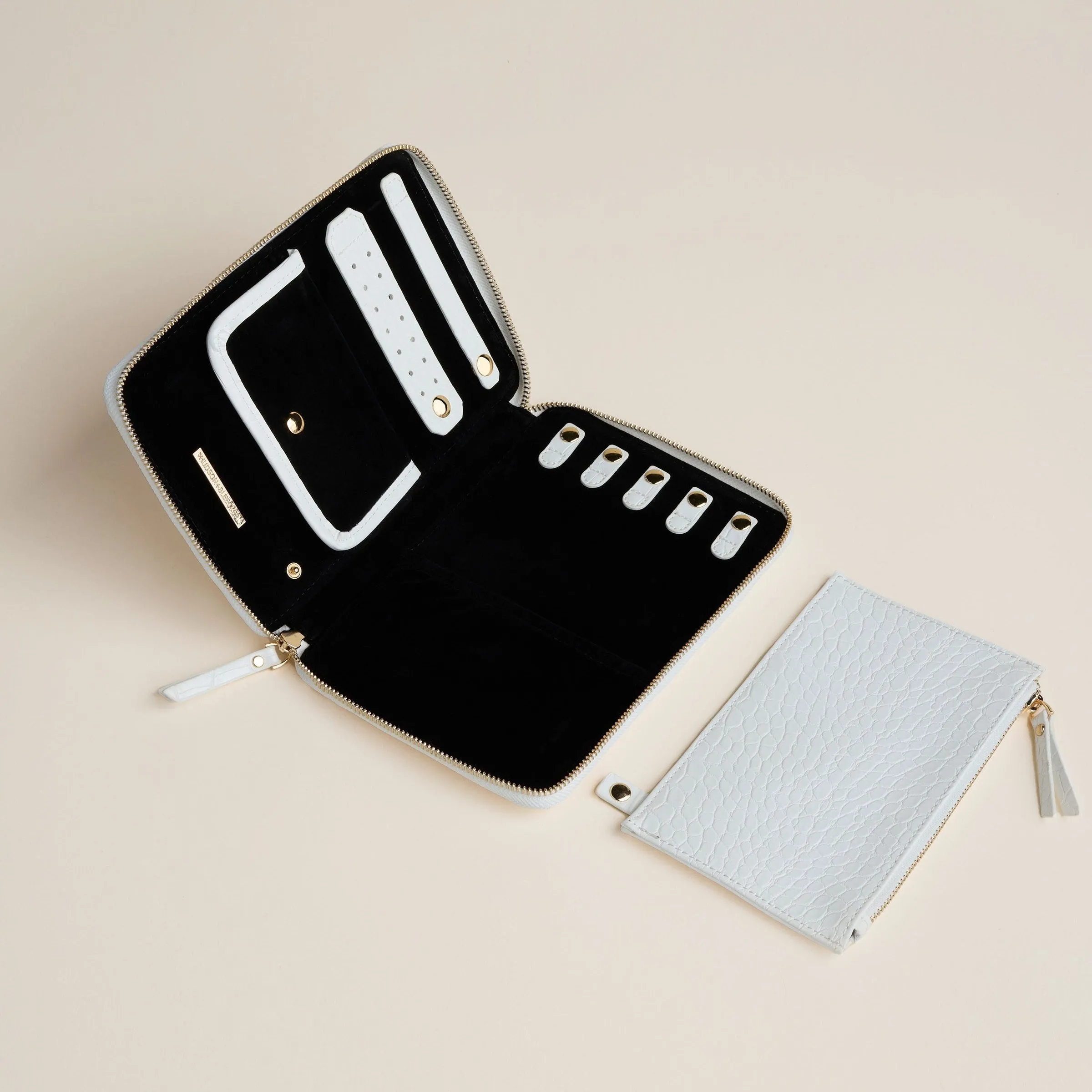 Bijoux Jewelry Folio - White Crocodile