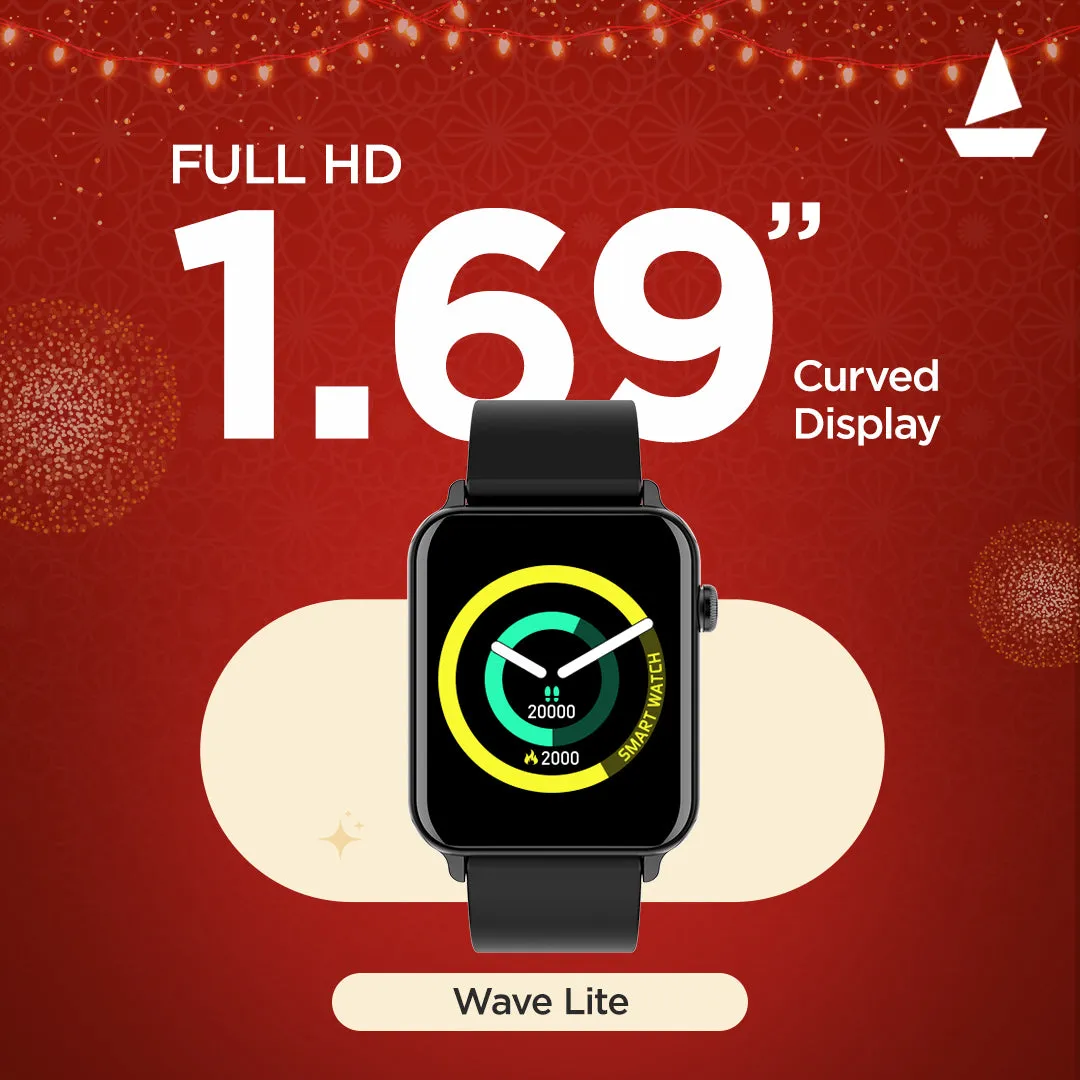 boAt Wave Lite | Smartwatch with 1.69" (4.29 cm) HD Display, Health Monitors, 100  Watch Faces, 10 Active Sports Modes