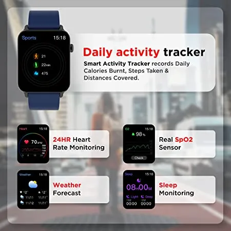 boAt Wave Lite | Smartwatch with 1.69" (4.29 cm) HD Display, Health Monitors, 100  Watch Faces, 10 Active Sports Modes