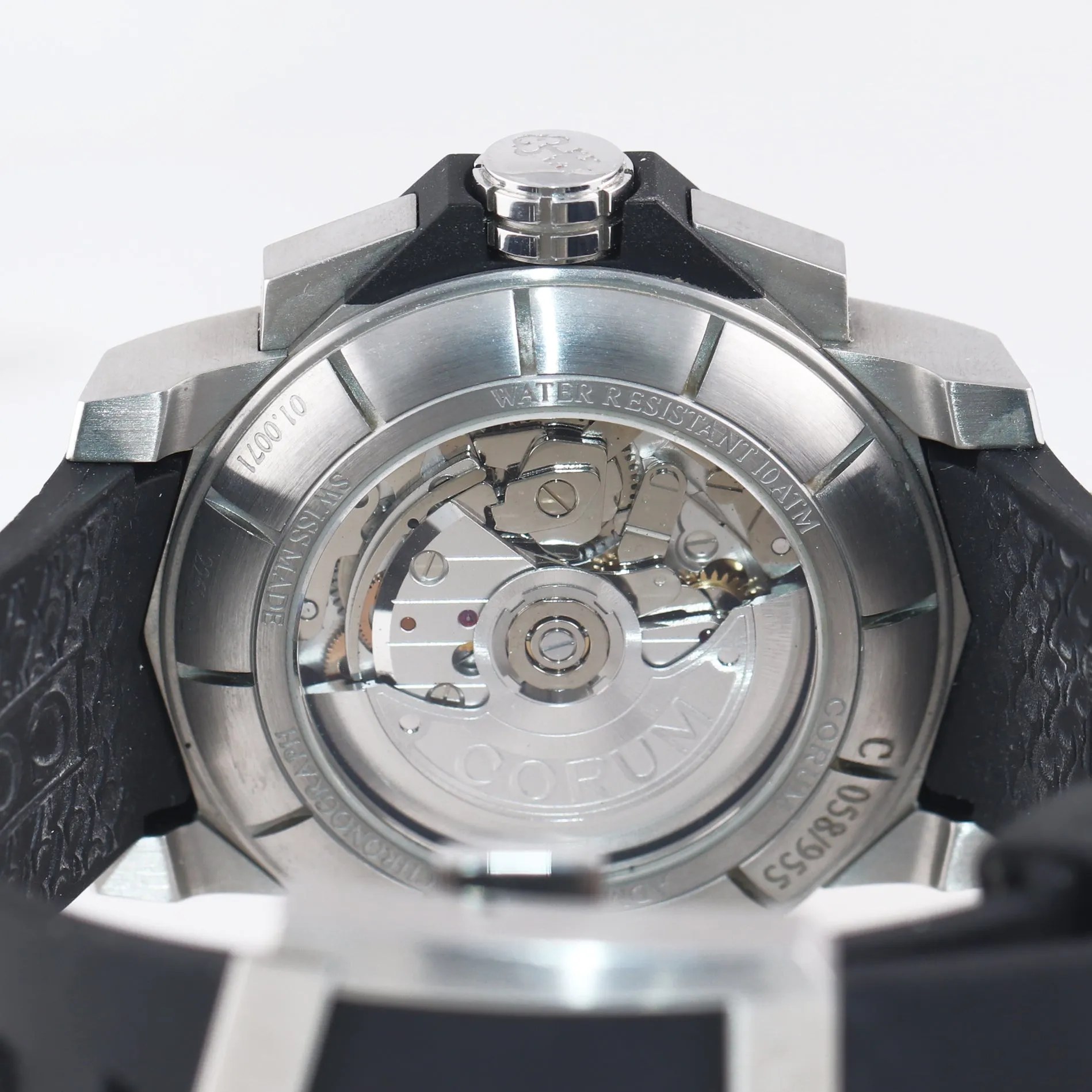 BOX PAPERS Corum Admiral's Cup Challenge 44 Steel 01.0071 Chronograph Date Watch