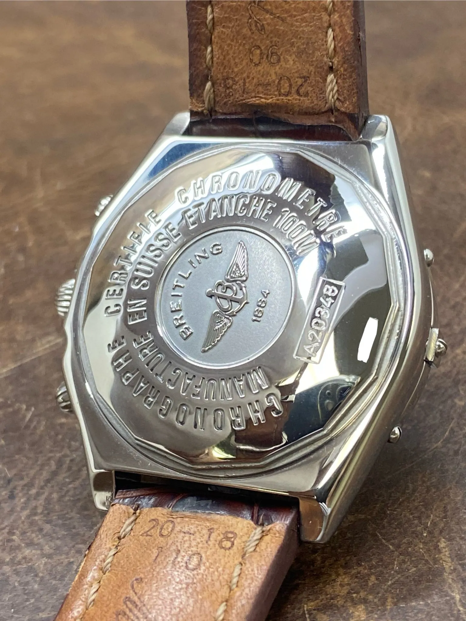Breitling Chronomat Longitude 40mm A20348 Brown Panda Dial Automatic Men's Watch