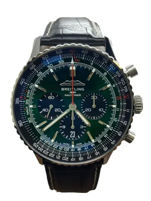 Breitling NAVITIMER B01 CHRONOGRAPH 46 AB0137241L1P1 Green Dial Automatic Men's Watch