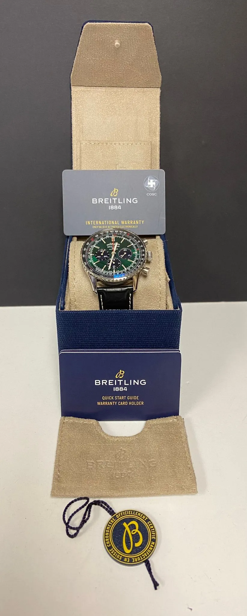 Breitling NAVITIMER B01 CHRONOGRAPH 46 AB0137241L1P1 Green Dial Automatic Men's Watch