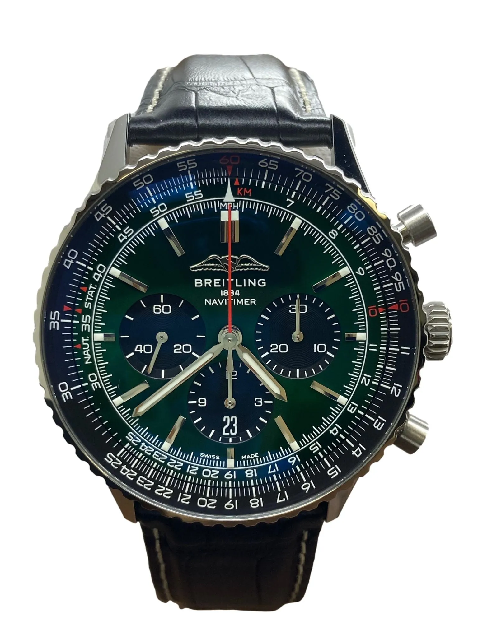 Breitling NAVITIMER B01 CHRONOGRAPH 46 AB0137241L1P1 Green Dial Automatic Men's Watch