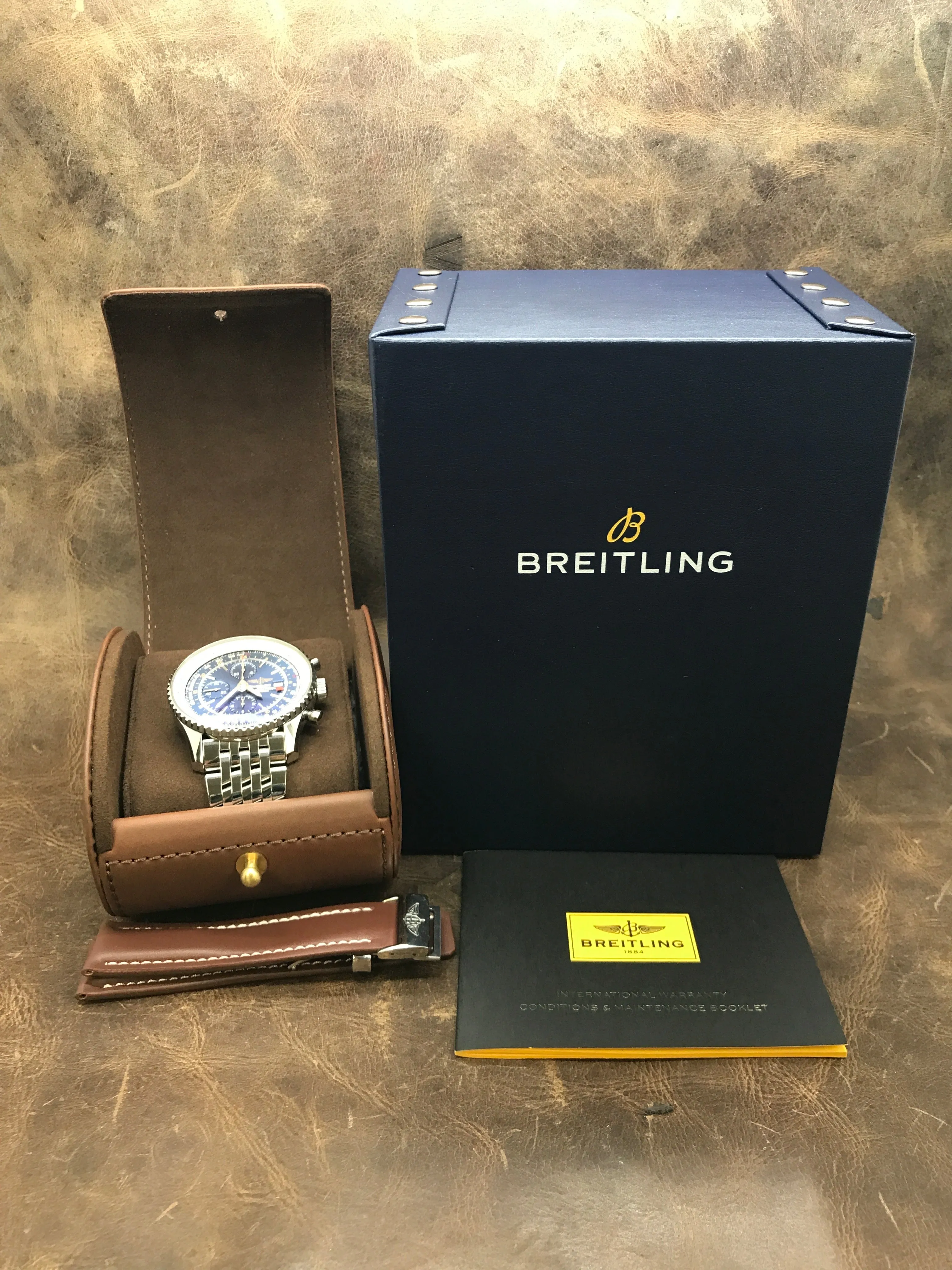 Breitling Navitimer Chronograph 46 GMT A24322121C2A1 Blue Dial Automatic Men's Watch