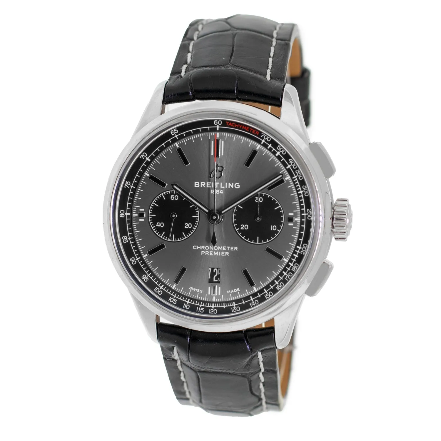 Breitling Premier B01 Chronograph 42mm Stainless Steel Gray Index Dial AB011822