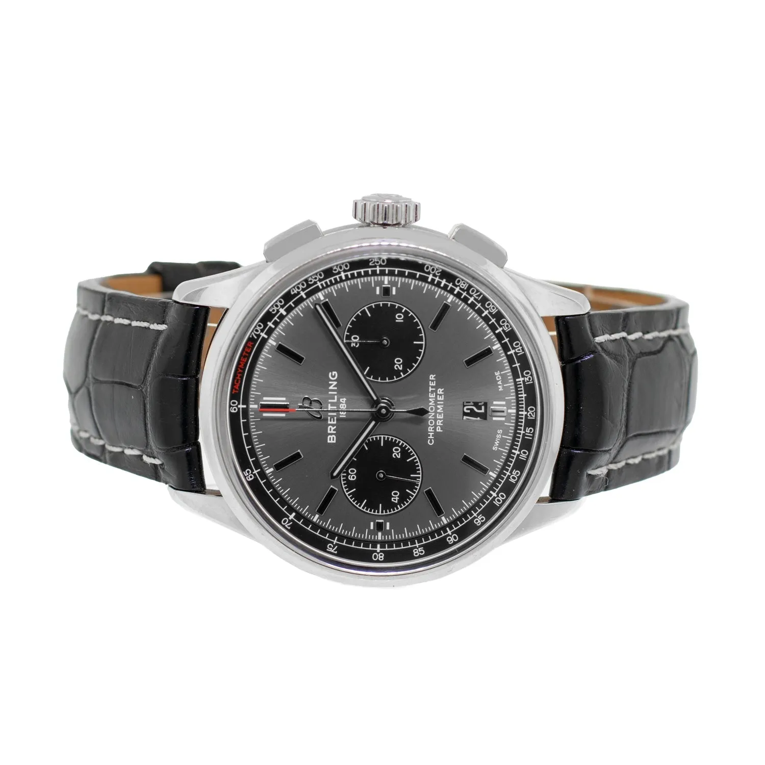 Breitling Premier B01 Chronograph 42mm Stainless Steel Gray Index Dial AB011822