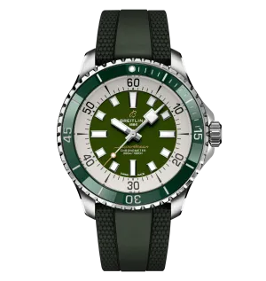 Breitling Superocean Green on Rubber Watch, 44mm