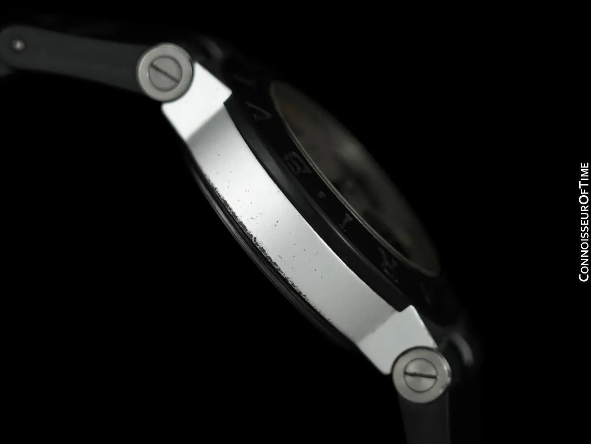 Bvlgari Bulgari Diagono Mens Panda Dial Chronograph Watch, AL38TA - Aluminum & Rubber