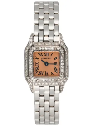 Cartier Mini WF3244F3/2363 18K White Gold Diamond Box & Papers