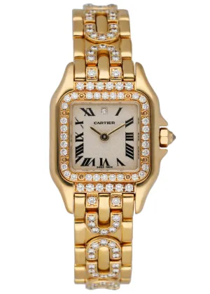 Cartier Panthere 1280/2 18K Yellow Gold & Diamond Ladies Watch