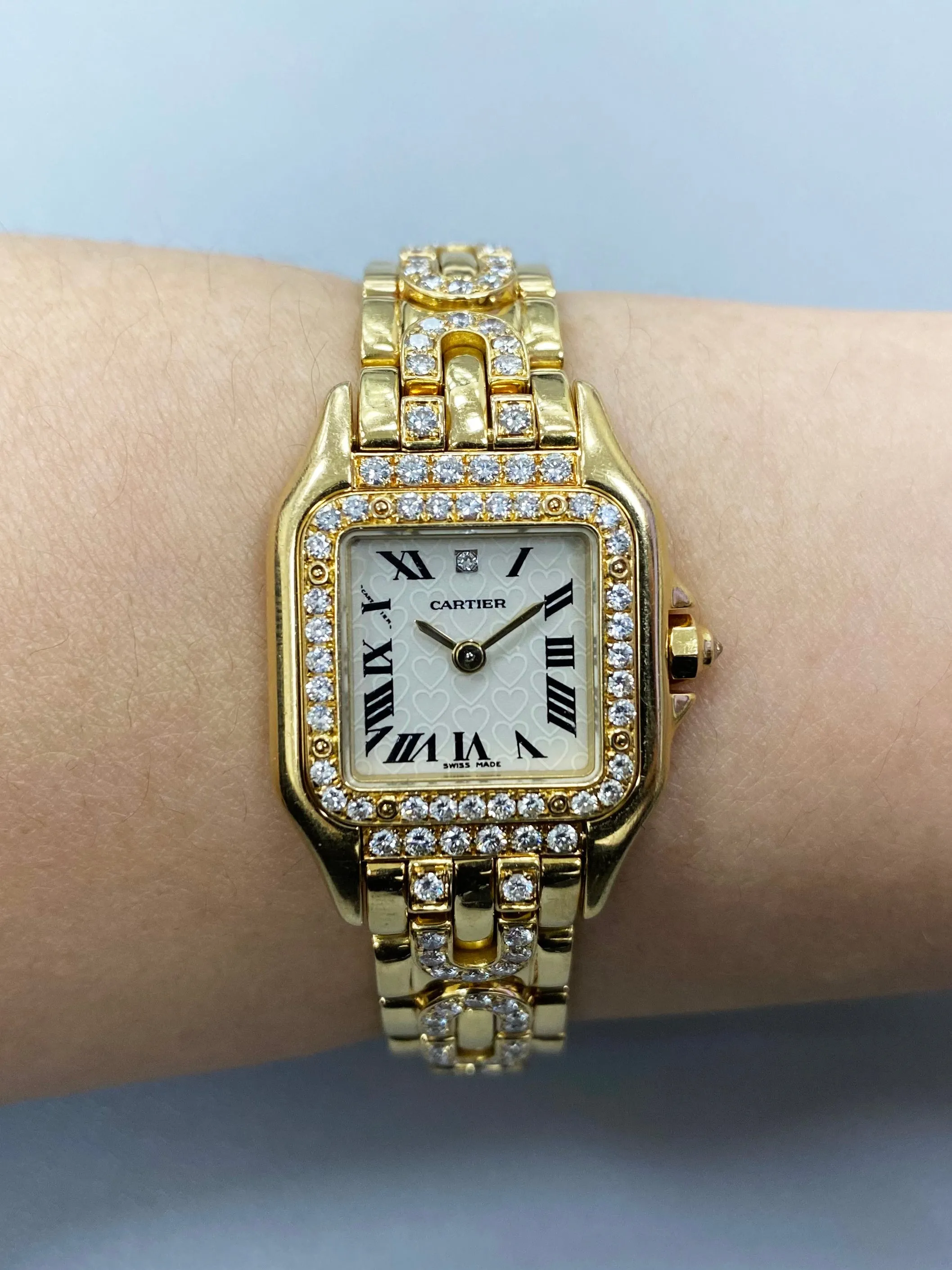 Cartier Panthere 1280/2 18K Yellow Gold & Diamond Ladies Watch
