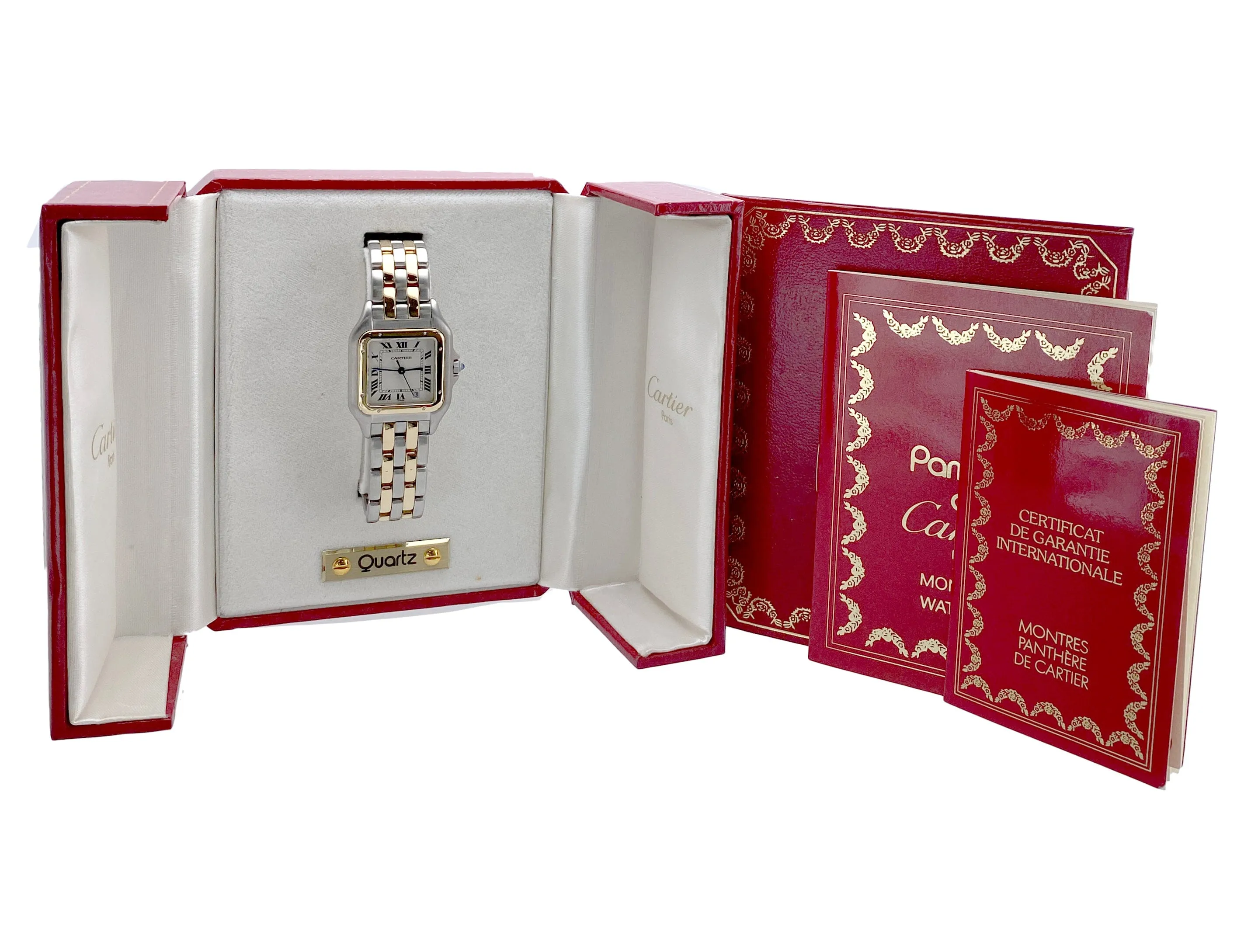 Cartier Panthere 83949 Two Rows Midsize Ladies Watch Box Papers
