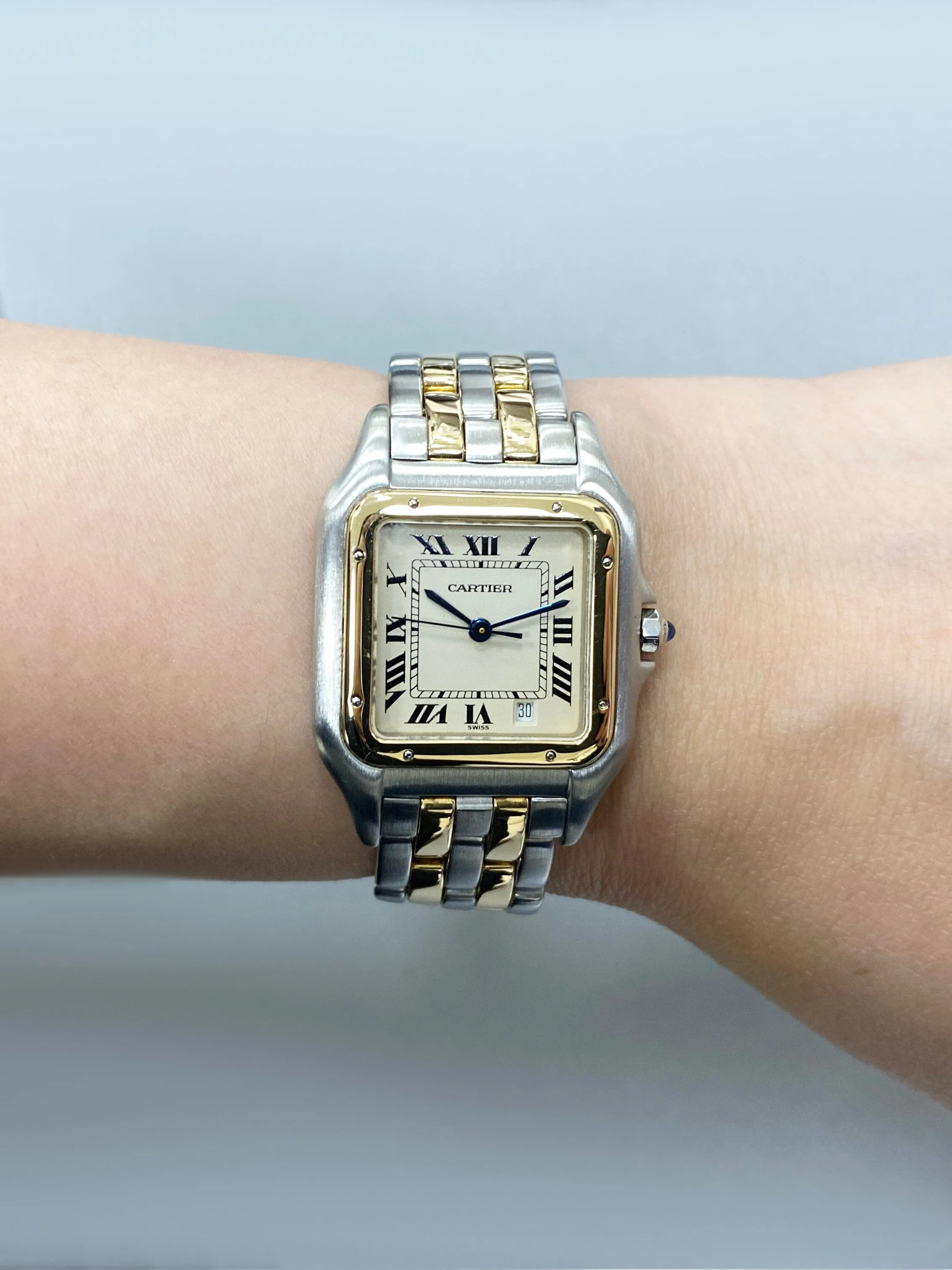 Cartier Panthere 83949 Two Rows Midsize Ladies Watch Box Papers
