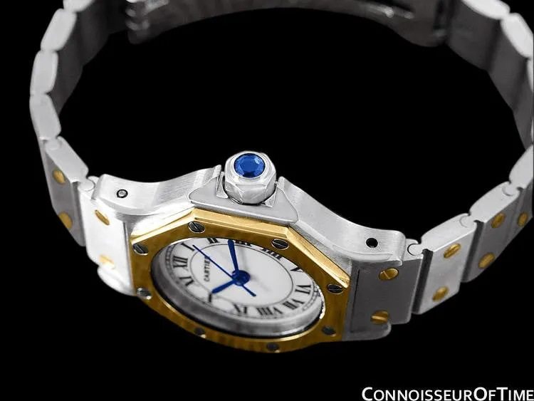 Cartier Santos Octagon Ladies Watch, Automatic - Stainless Steel & 18K Gold
