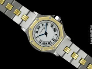 Cartier Santos Octagon Ladies Watch, Automatic - Stainless Steel & 18K Gold