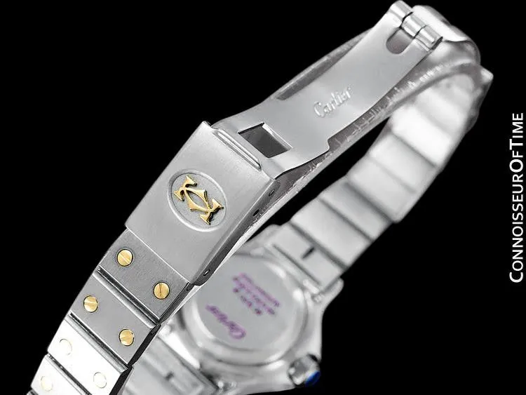 Cartier Santos Octagon Ladies Watch, Automatic - Stainless Steel & 18K Gold
