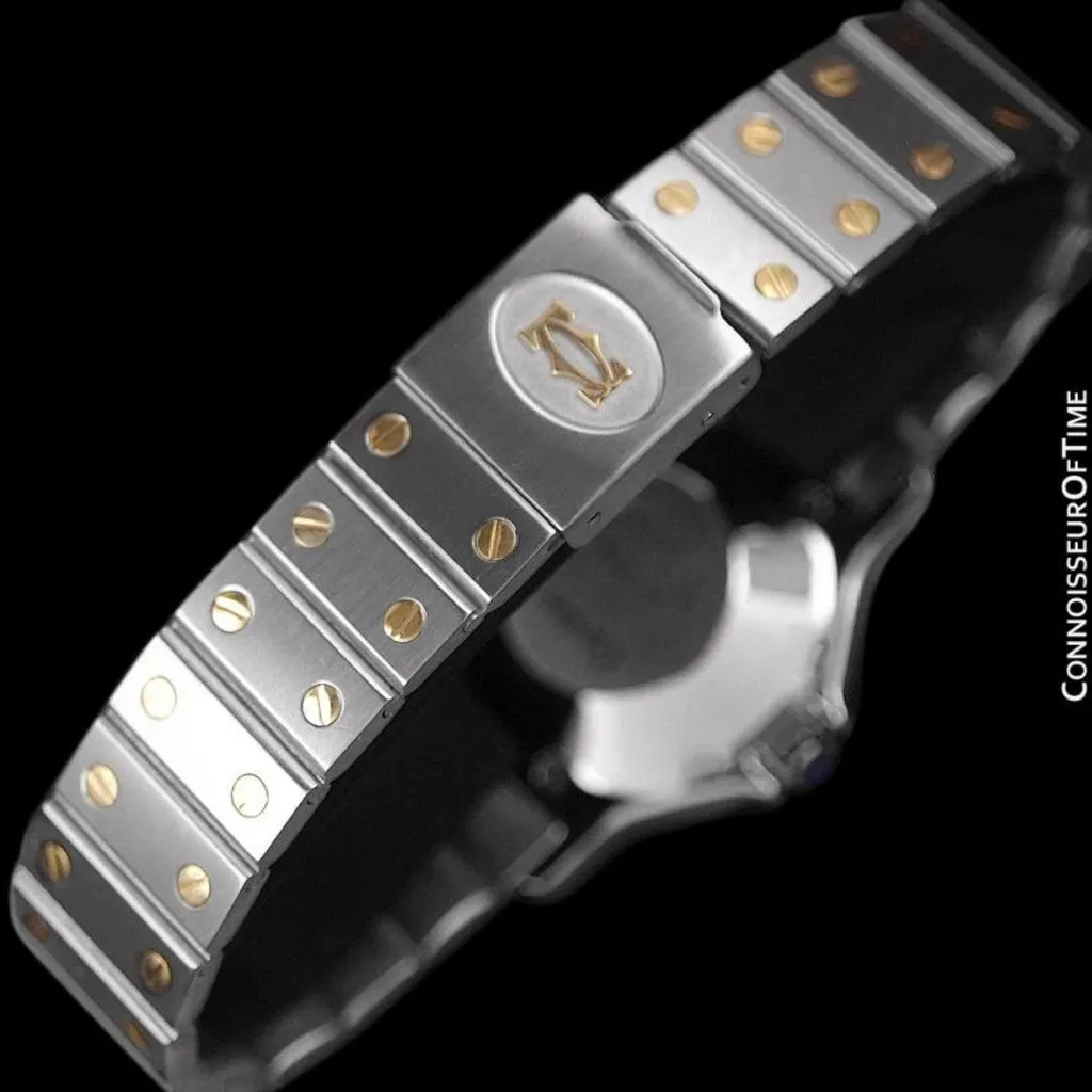 Cartier Santos Octagon Mens Midsize Watch, Automatic - Stainless Steel & 18K Gold