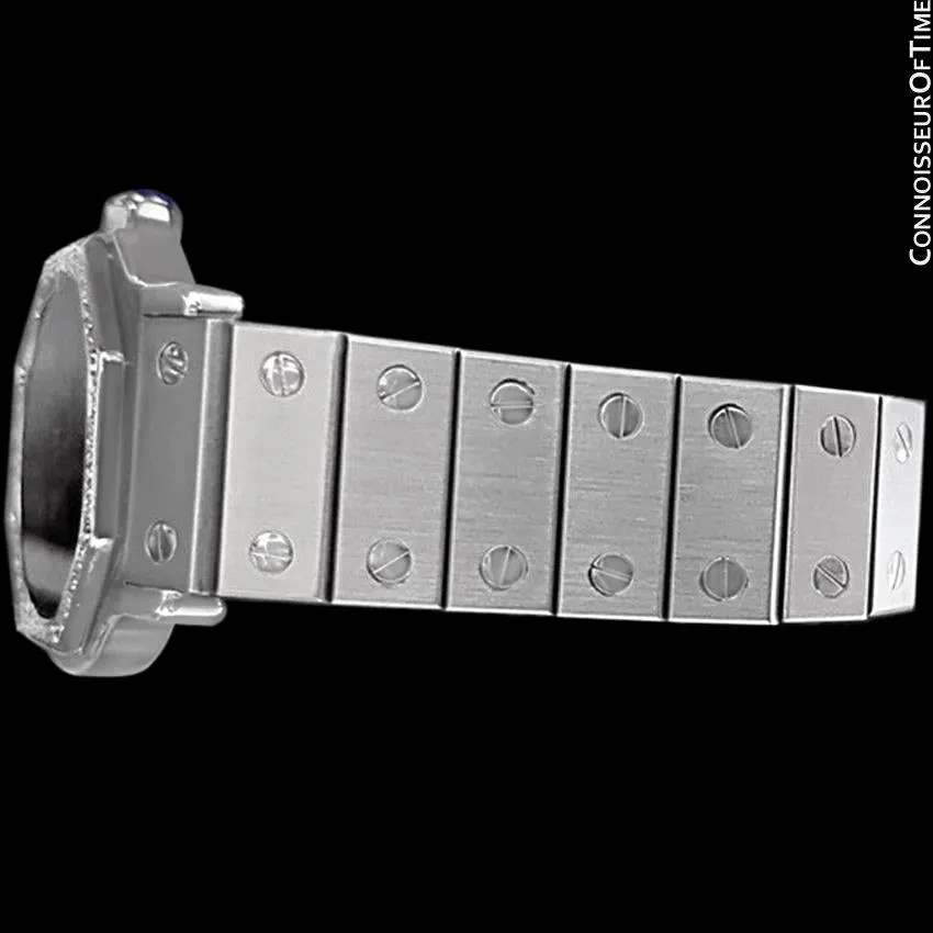 Cartier Santos Octagon Mens Midsize Watch, Automatic - Stainless Steel and Diamonds