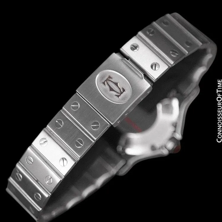 Cartier Santos Octagon Mens Midsize Watch, Automatic - Stainless Steel