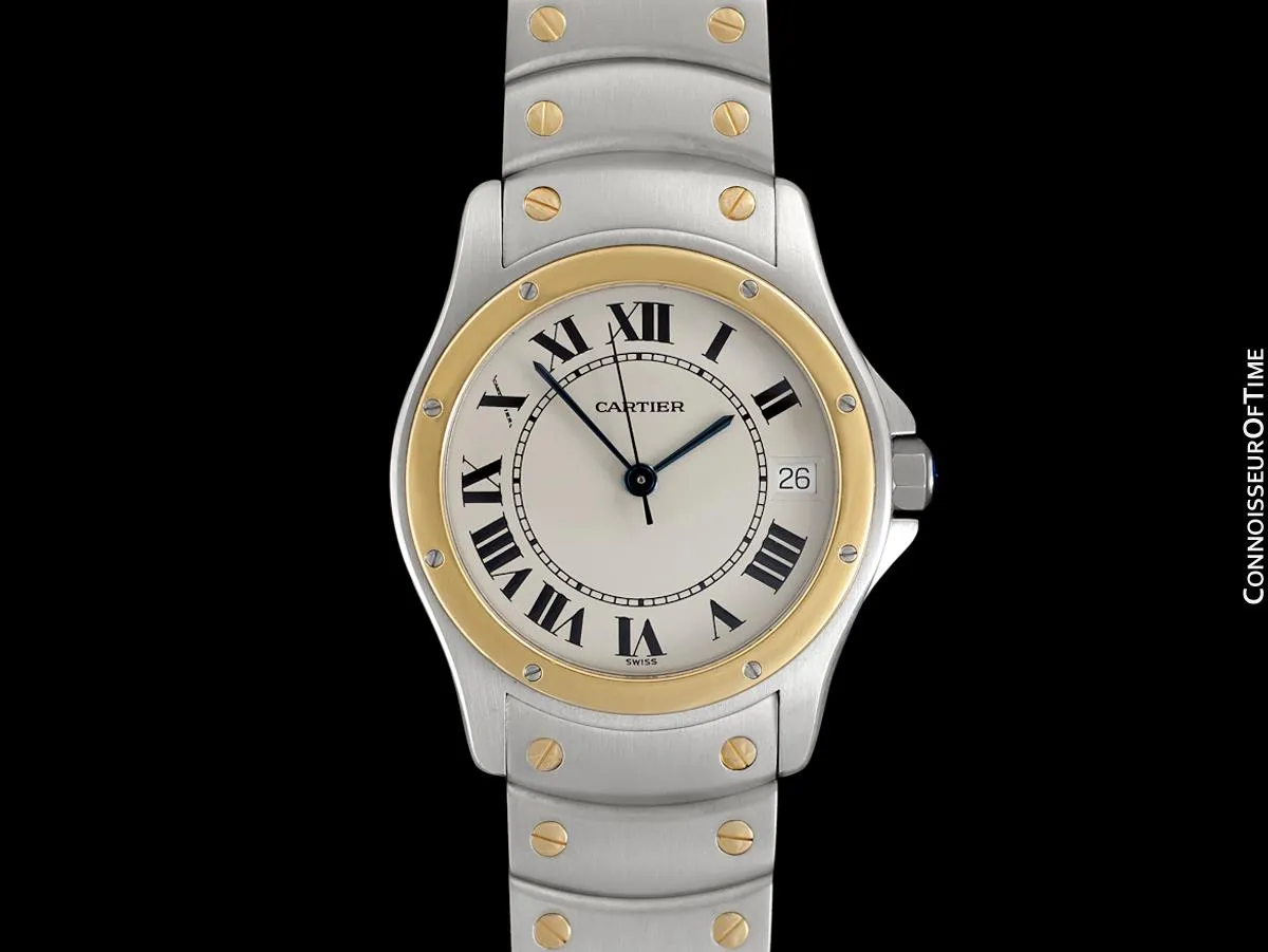 Cartier Santos Ronde Mens Two-Tone Automatic Watch - Stainless Steel & 18K Gold