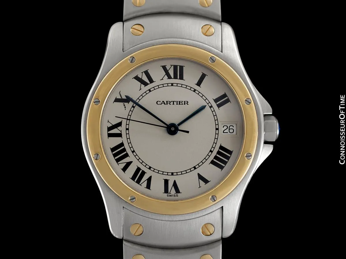 Cartier Santos Ronde Mens Two-Tone Automatic Watch - Stainless Steel & 18K Gold