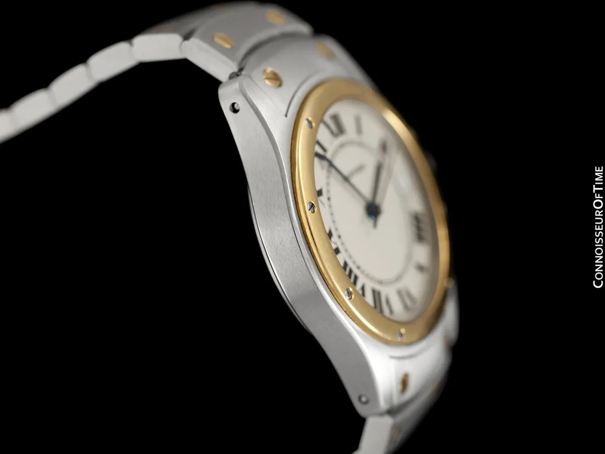 Cartier Santos Ronde Mens Two-Tone Automatic Watch - Stainless Steel & 18K Gold