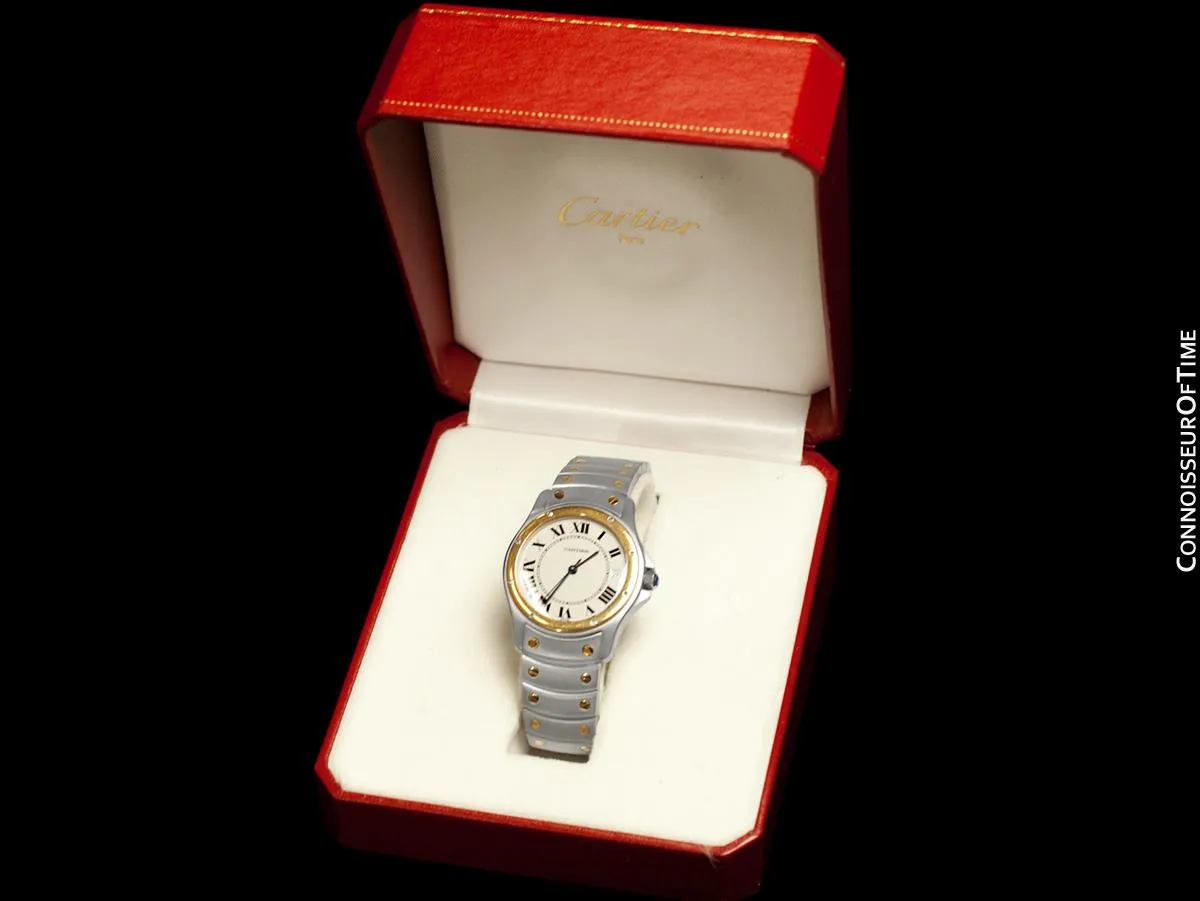Cartier Santos Ronde Mens Two-Tone Automatic Watch - Stainless Steel & 18K Gold