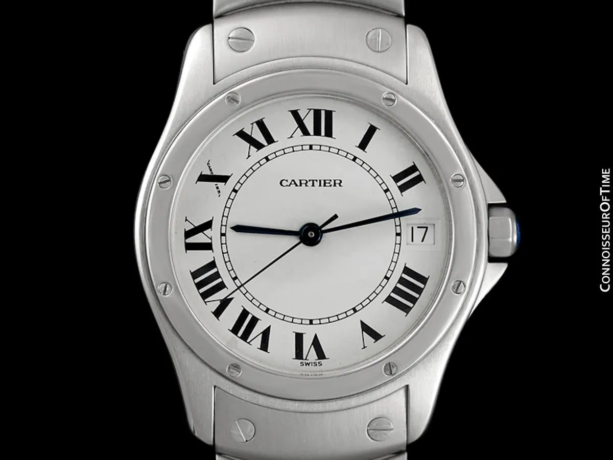 Cartier Santos Ronde Mens Watch, Automatic - Stainless Steel