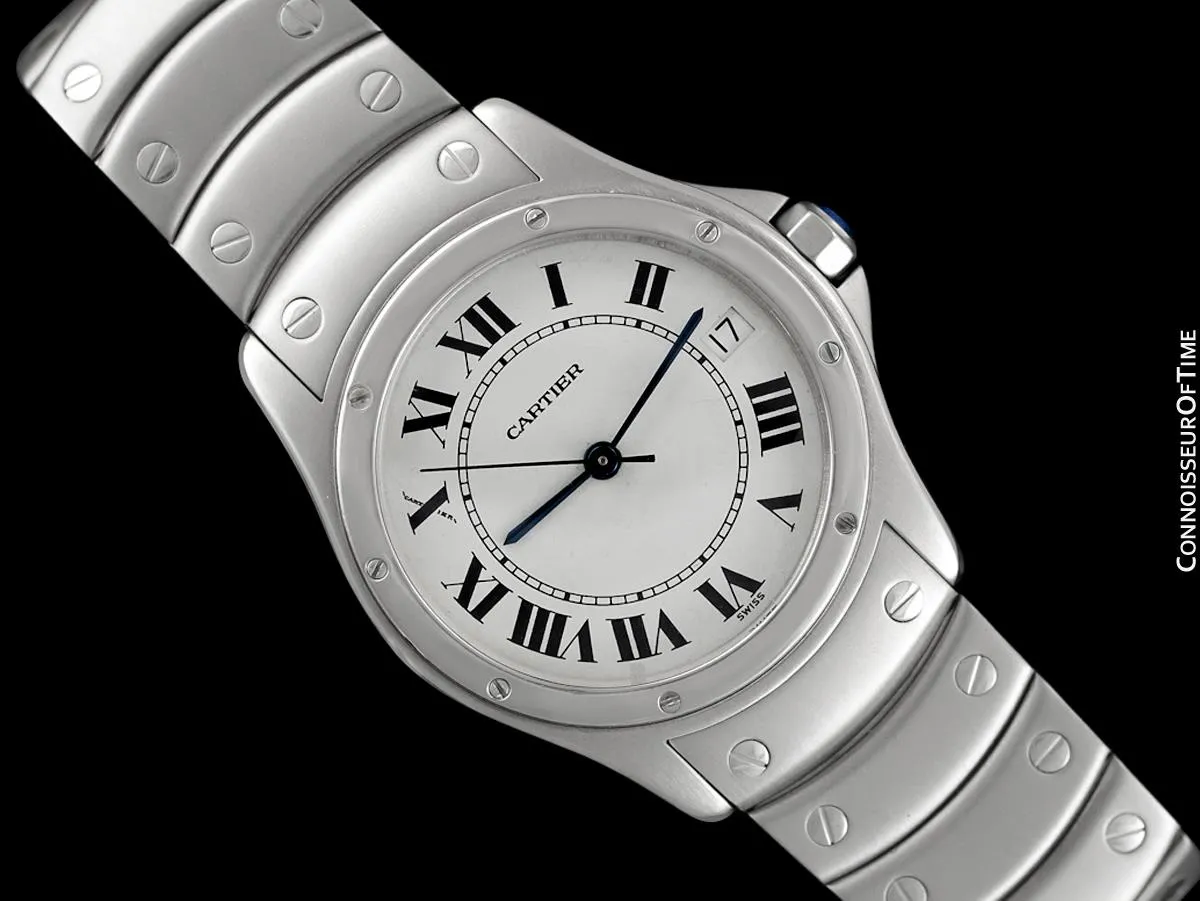 Cartier Santos Ronde Mens Watch, Automatic - Stainless Steel