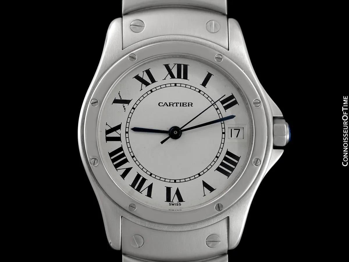 Cartier Santos Ronde Mens Watch, Automatic - Stainless Steel