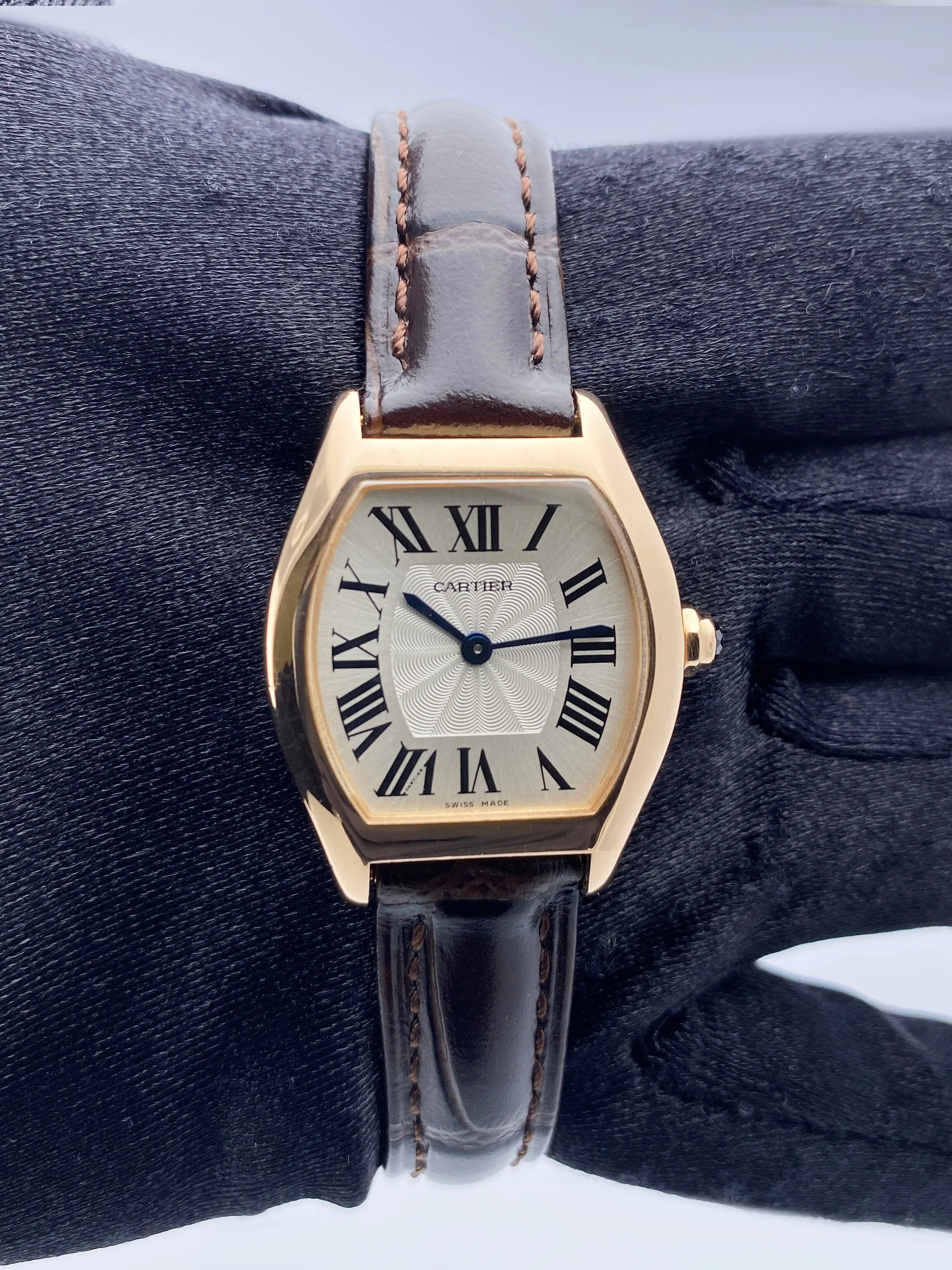 Cartier Tortue W1556360 18K Rose Gold Ladies Watch