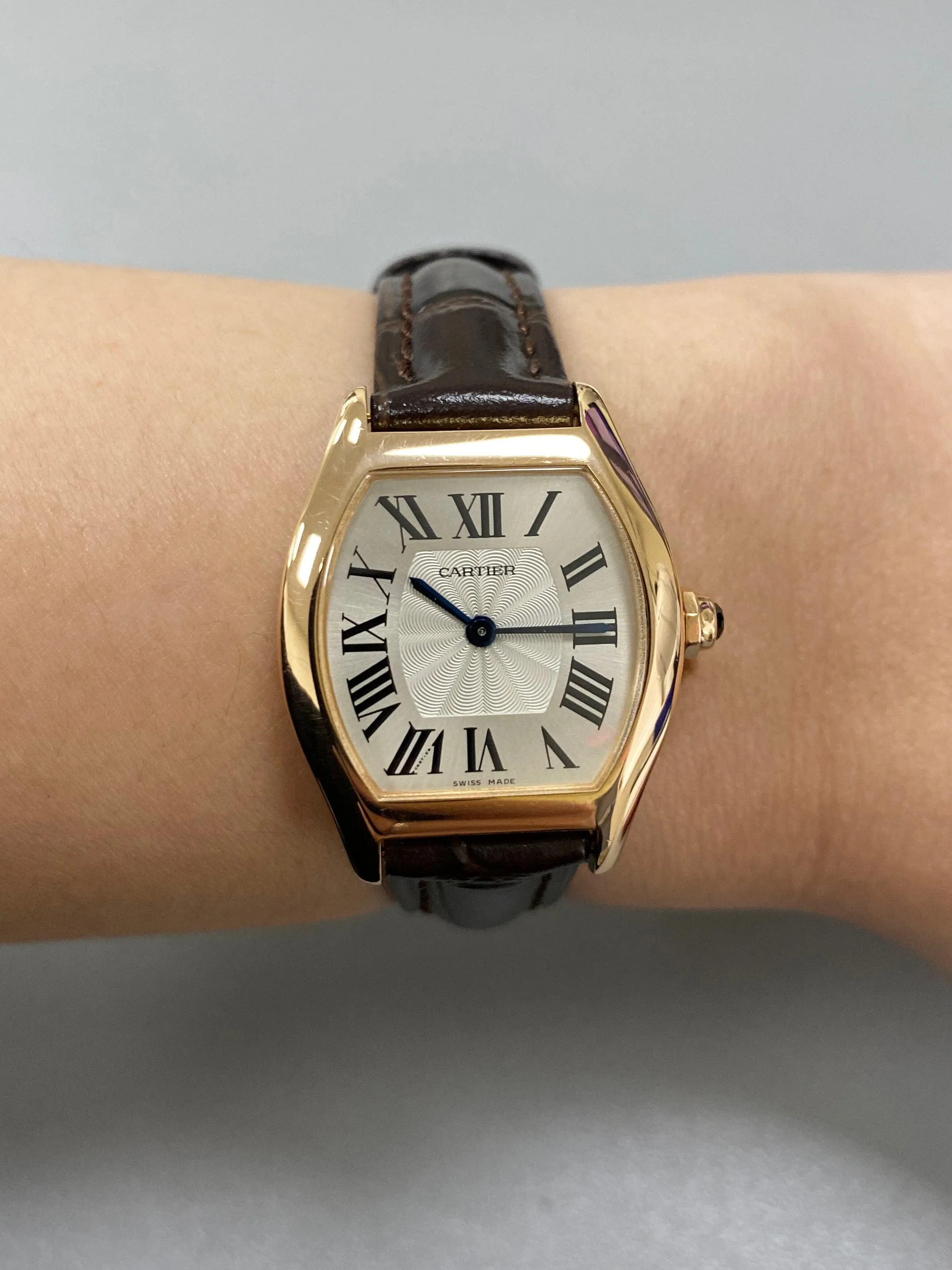 Cartier Tortue W1556360 18K Rose Gold Ladies Watch