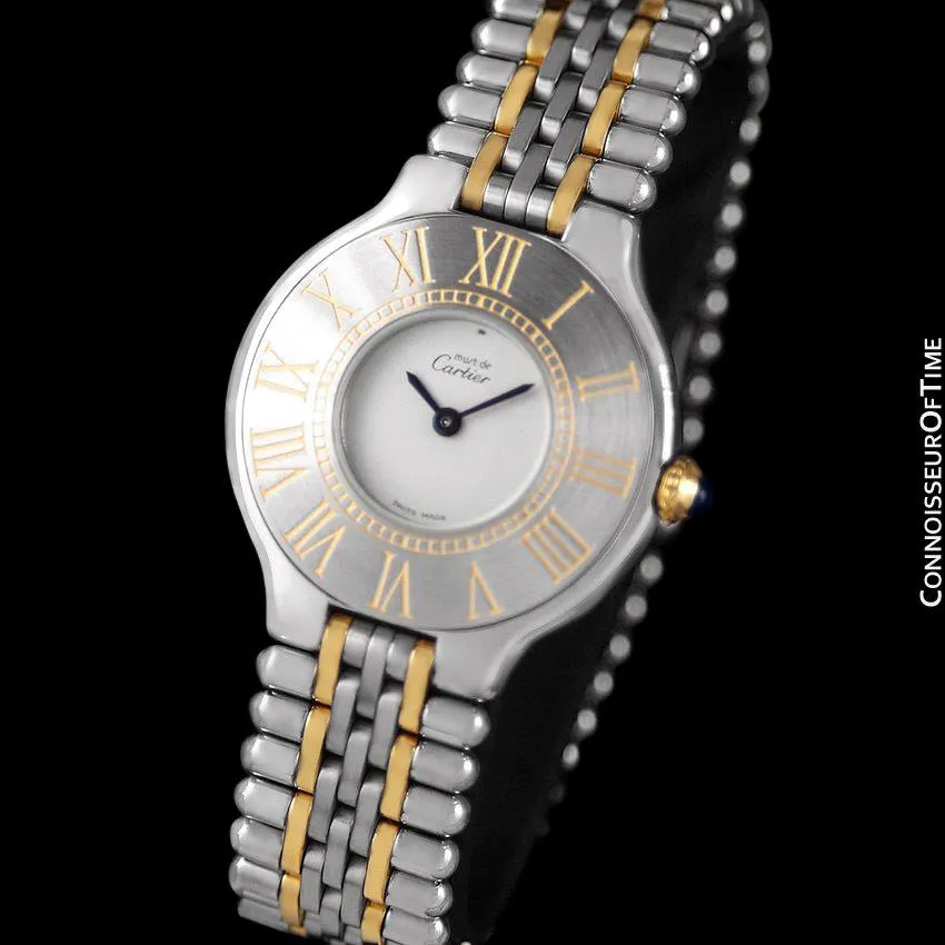Cartier Must De 21C Ladies Watch - Stainless Steel & 18K Gold