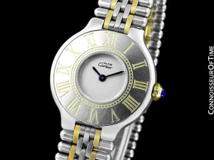 Cartier Must De 21C Ladies Watch - Stainless Steel & 18K Gold