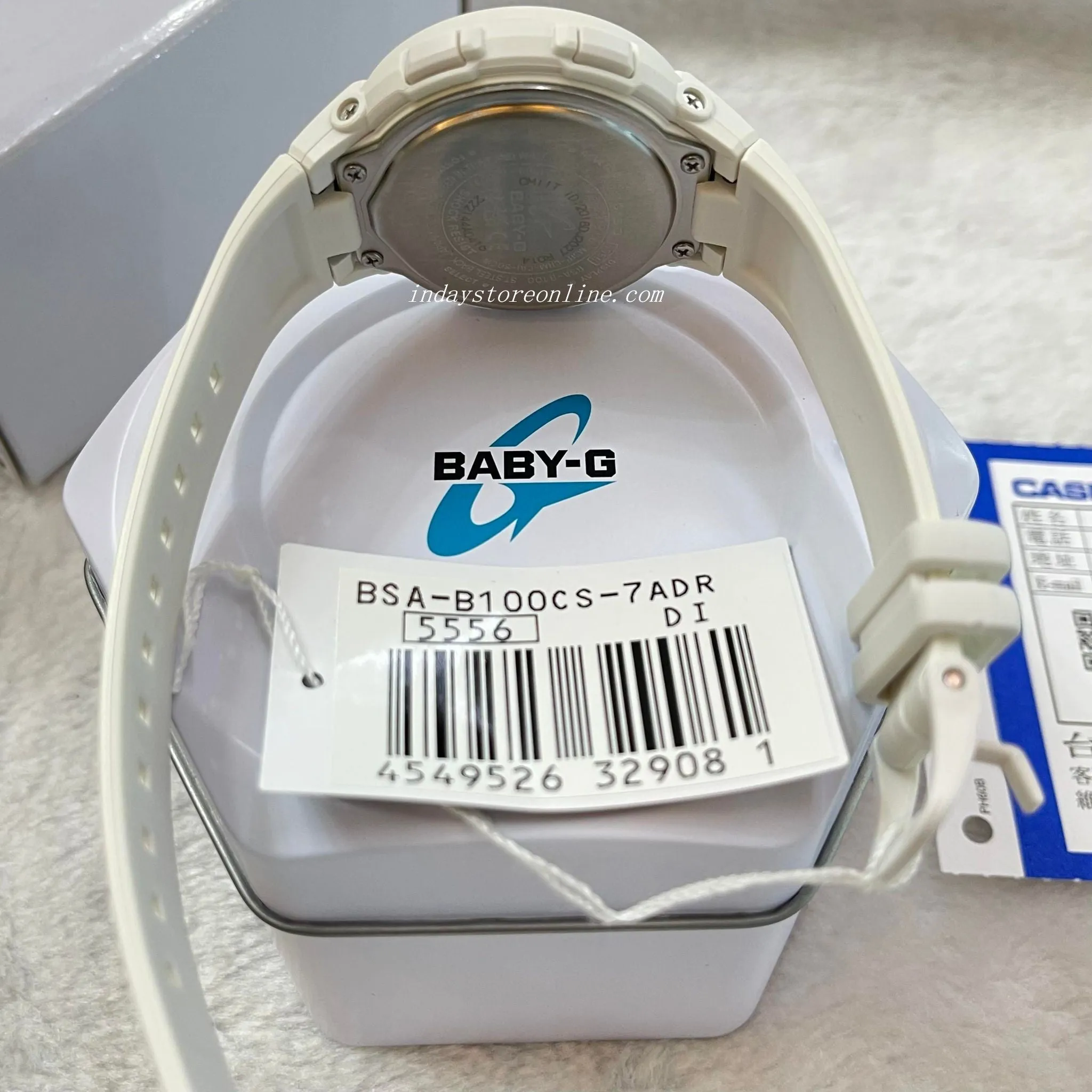 Casio Baby-G Women's Watch BSA-B100CS-7A Resin Band Mineral Glass Shock Resistant Mobile Link Bluetooth