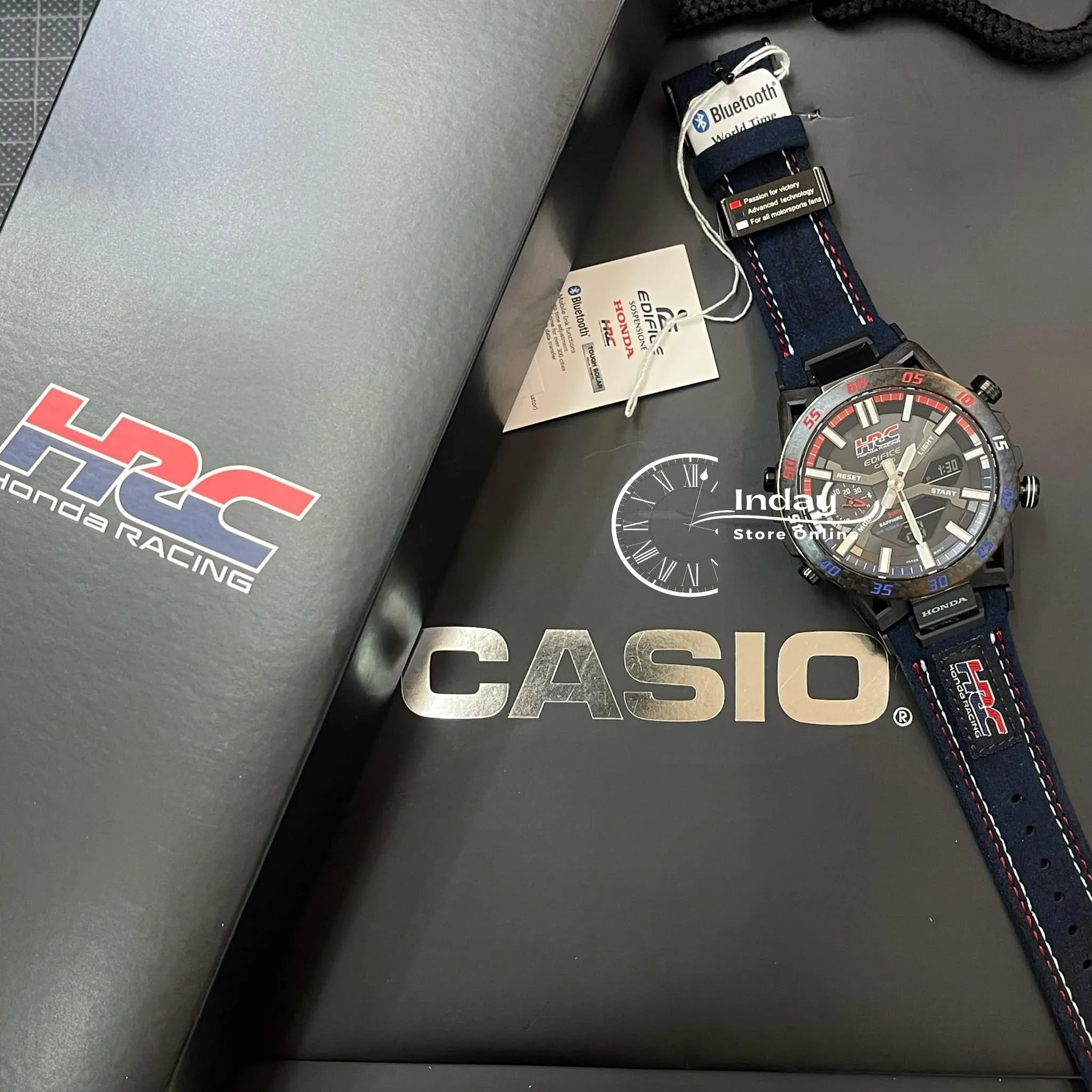 Casio Edifice Men's Watch ECB-2000HR-1A SOSPENSIONE Honda Racing Collaboration Mobile Link Bluetooth Tough Solar