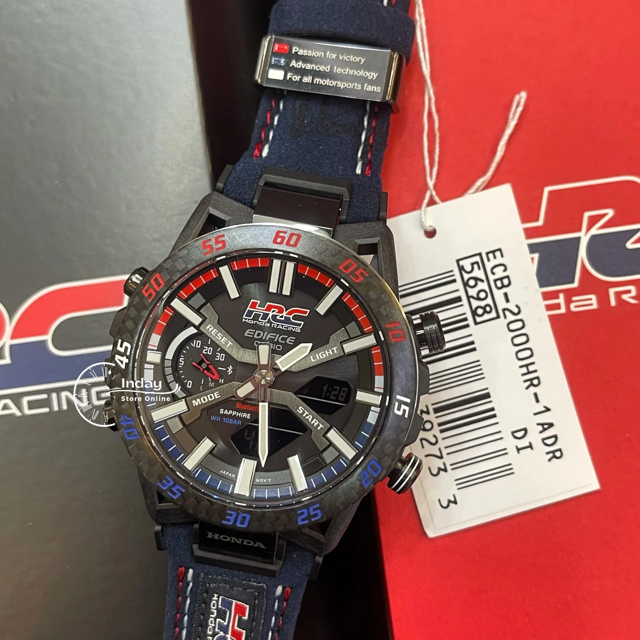 Casio Edifice Men's Watch ECB-2000HR-1A SOSPENSIONE Honda Racing Collaboration Mobile Link Bluetooth Tough Solar