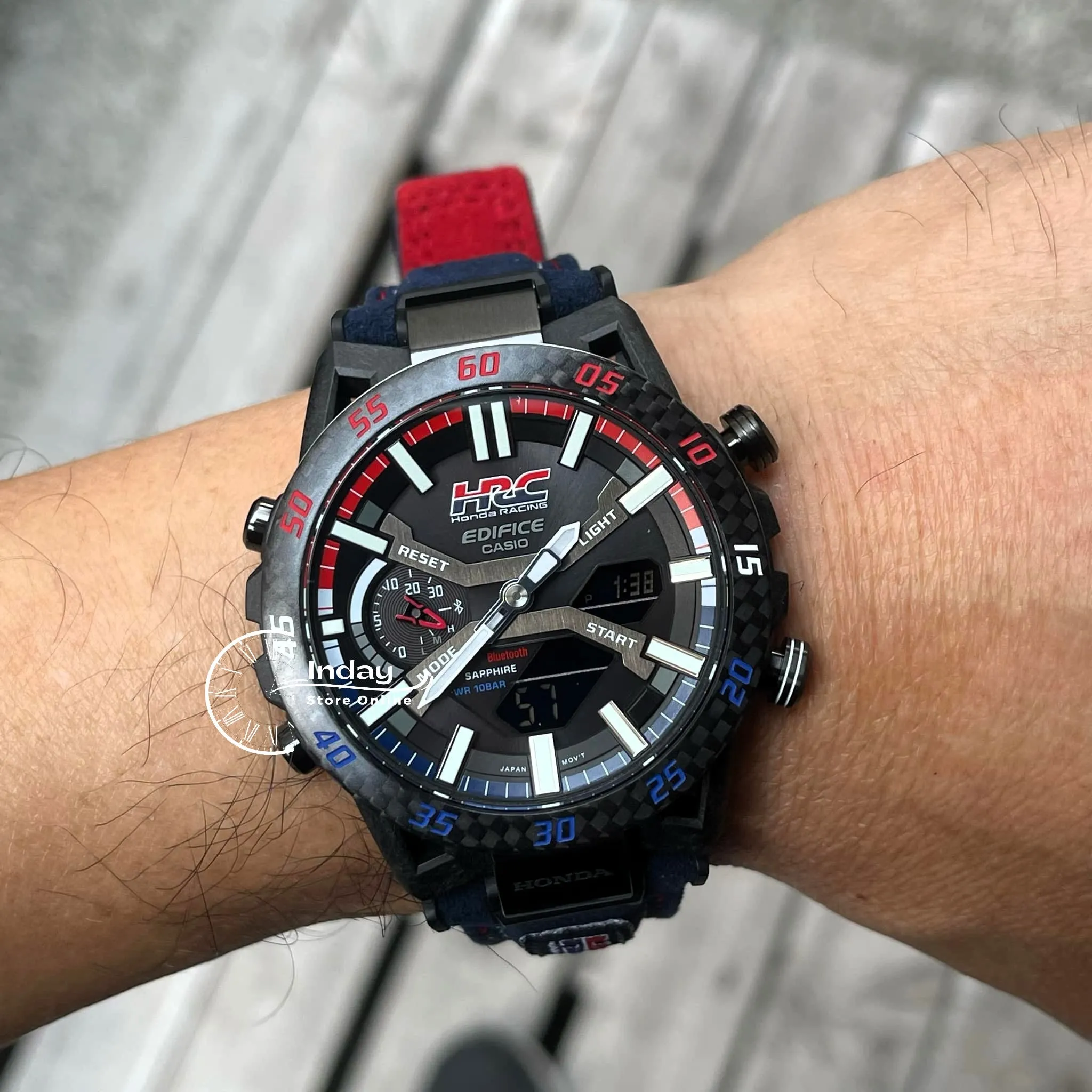 Casio Edifice Men's Watch ECB-2000HR-1A SOSPENSIONE Honda Racing Collaboration Mobile Link Bluetooth Tough Solar