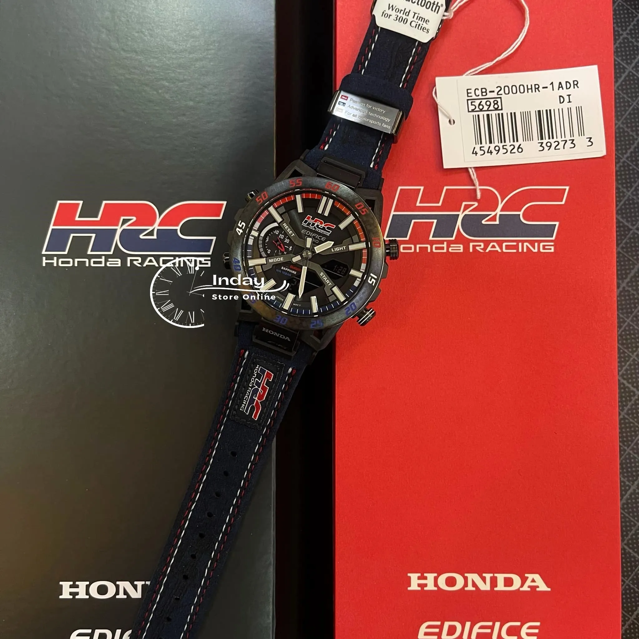 Casio Edifice Men's Watch ECB-2000HR-1A SOSPENSIONE Honda Racing Collaboration Mobile Link Bluetooth Tough Solar