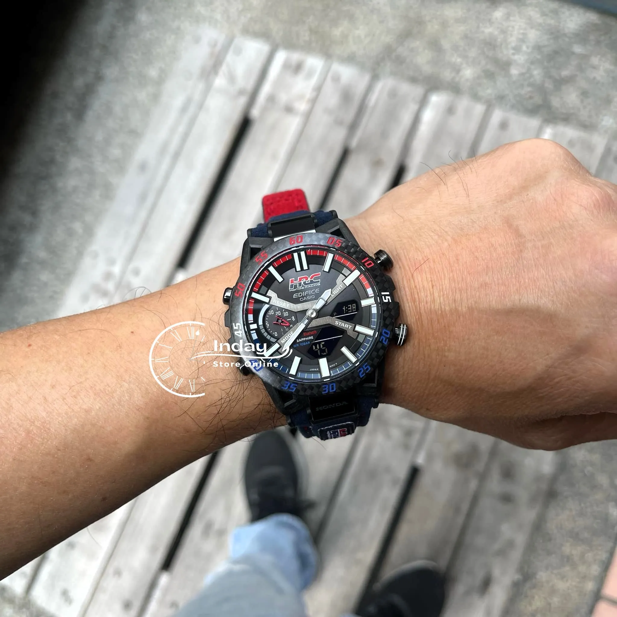 Casio Edifice Men's Watch ECB-2000HR-1A SOSPENSIONE Honda Racing Collaboration Mobile Link Bluetooth Tough Solar