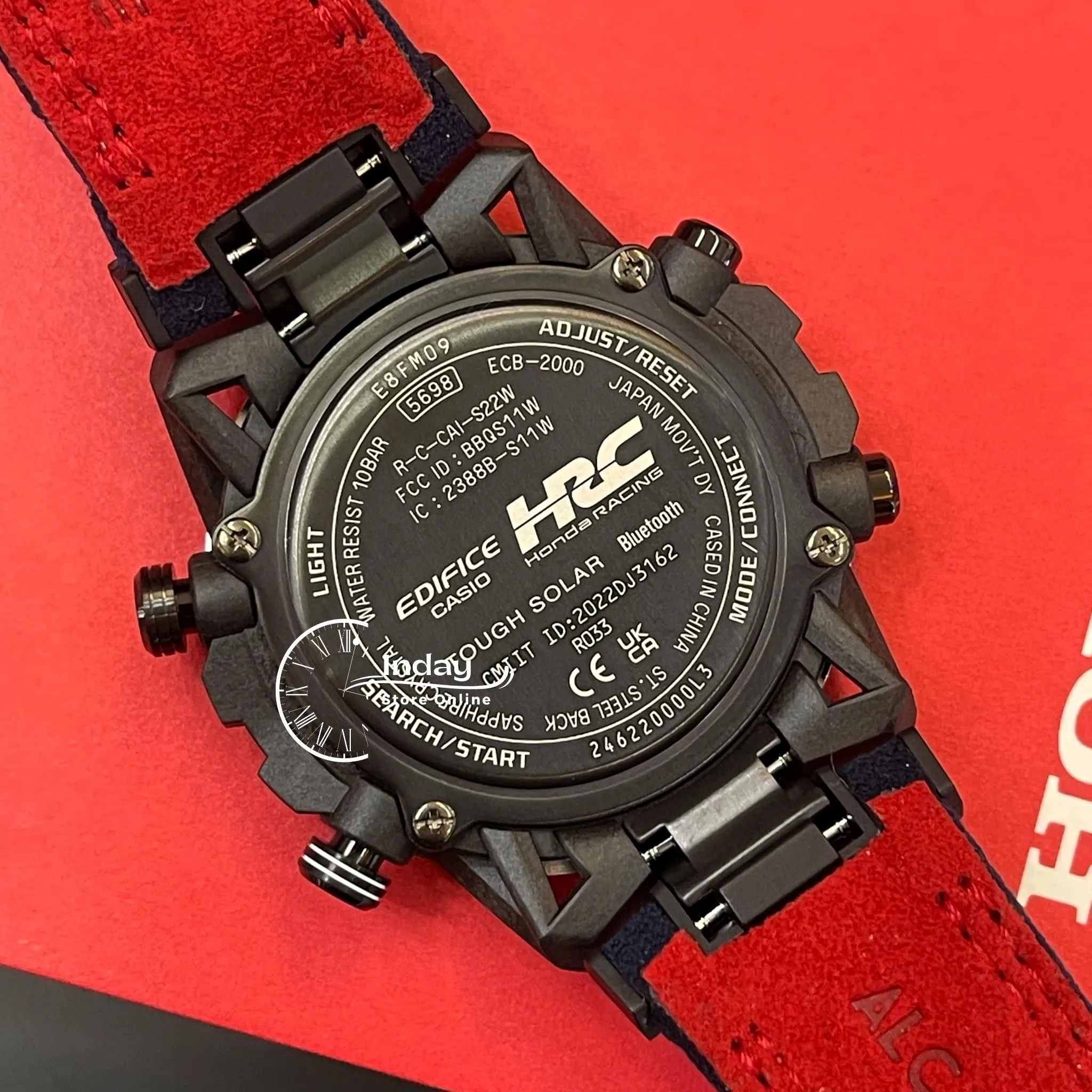 Casio Edifice Men's Watch ECB-2000HR-1A SOSPENSIONE Honda Racing Collaboration Mobile Link Bluetooth Tough Solar