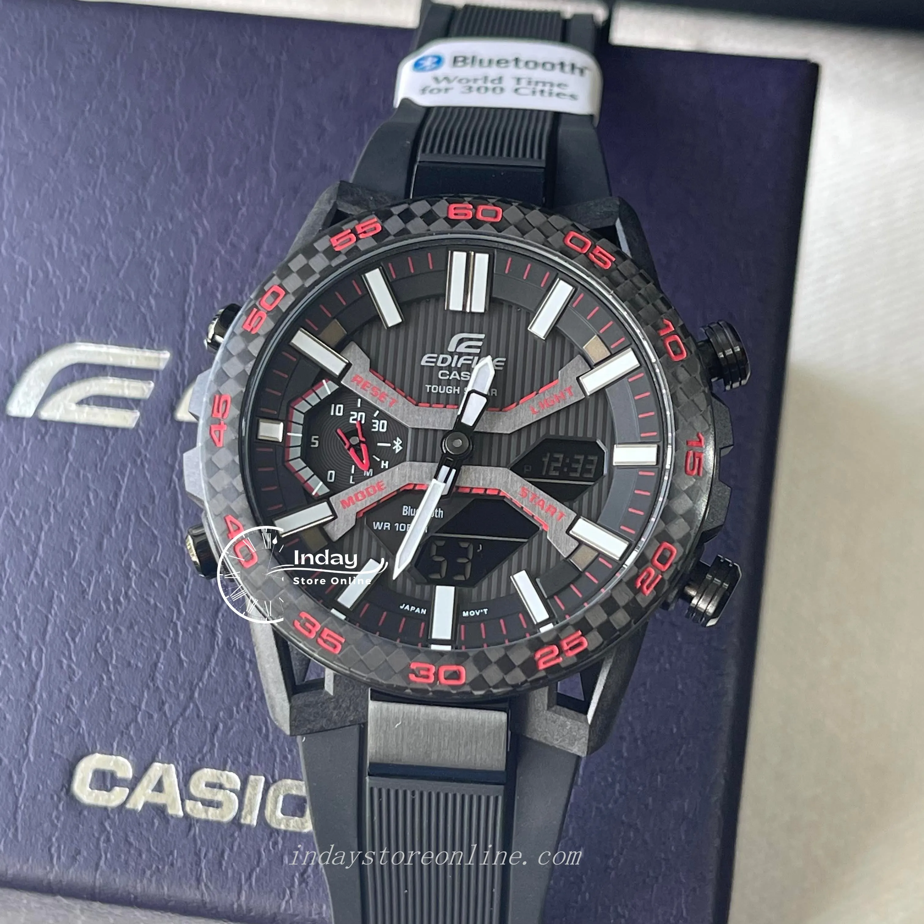 Casio Edifice Men's Watch ECB-2000PB-1A Edifice Sospensione Tough Solar Mobile link Bluetooth