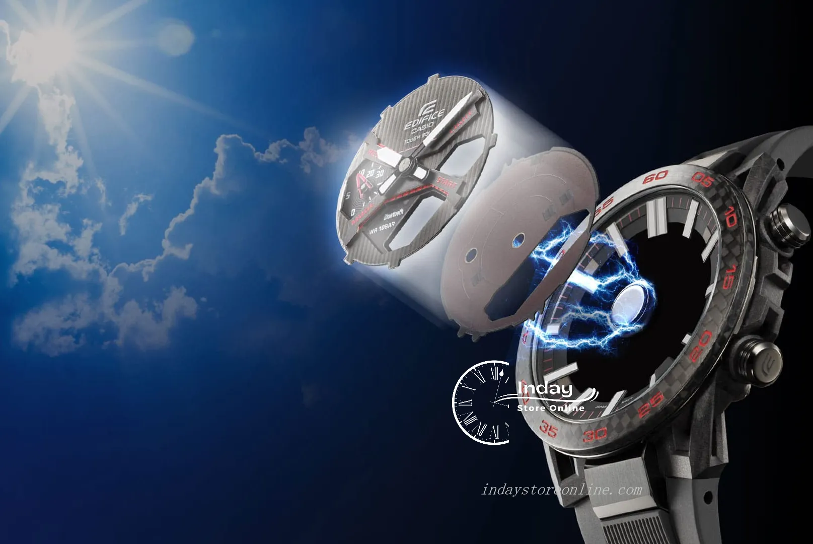Casio Edifice Men's Watch ECB-2000PB-1A Edifice Sospensione Tough Solar Mobile link Bluetooth