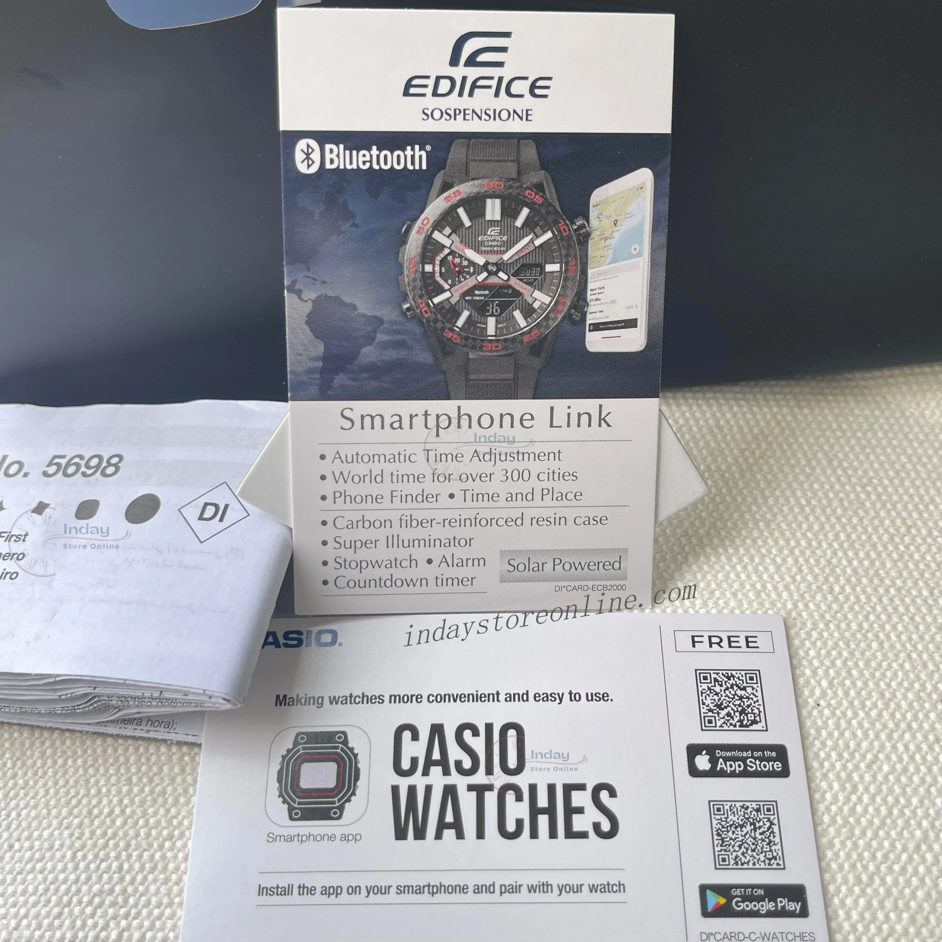 Casio Edifice Men's Watch ECB-2000PB-1A Edifice Sospensione Tough Solar Mobile link Bluetooth