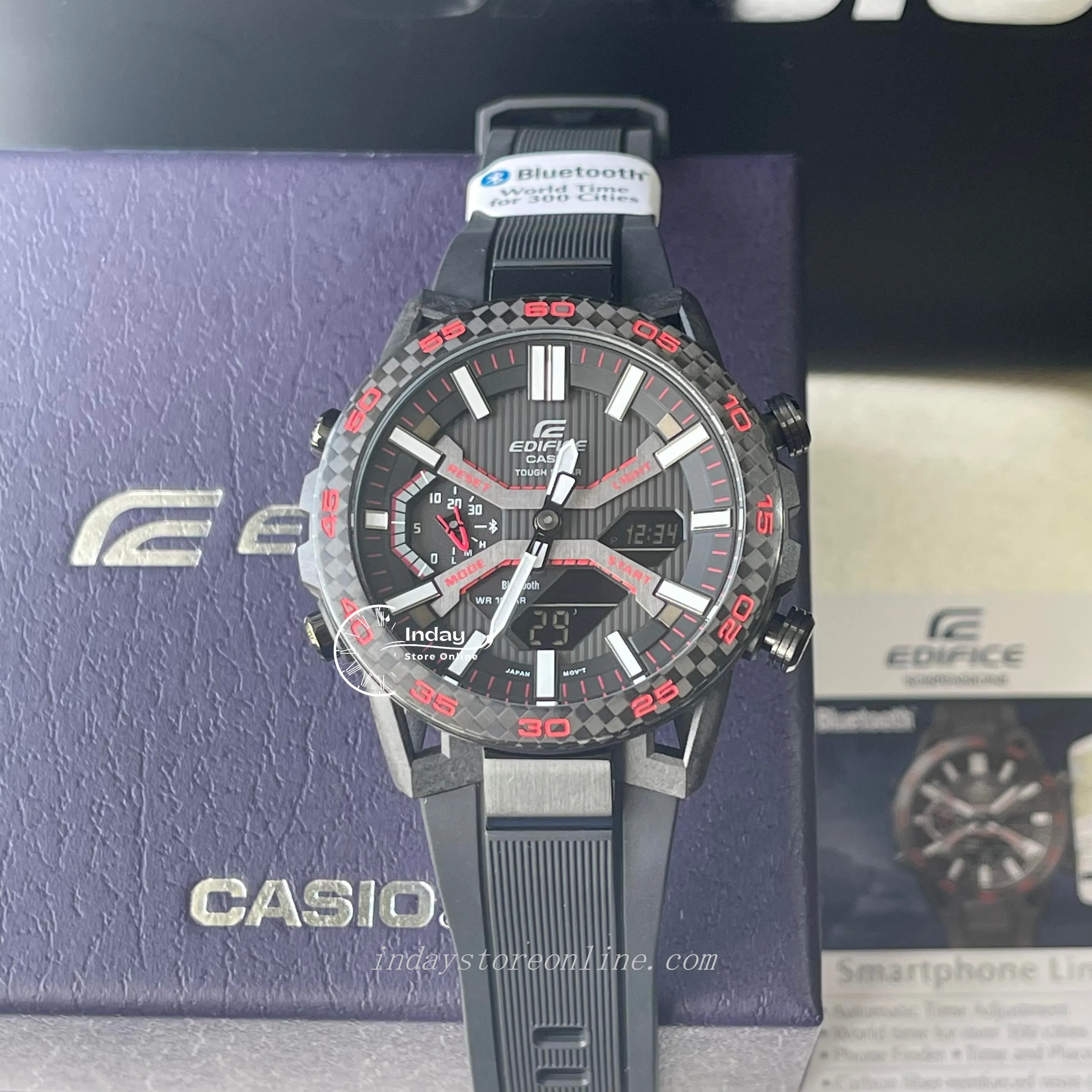 Casio Edifice Men's Watch ECB-2000PB-1A Edifice Sospensione Tough Solar Mobile link Bluetooth