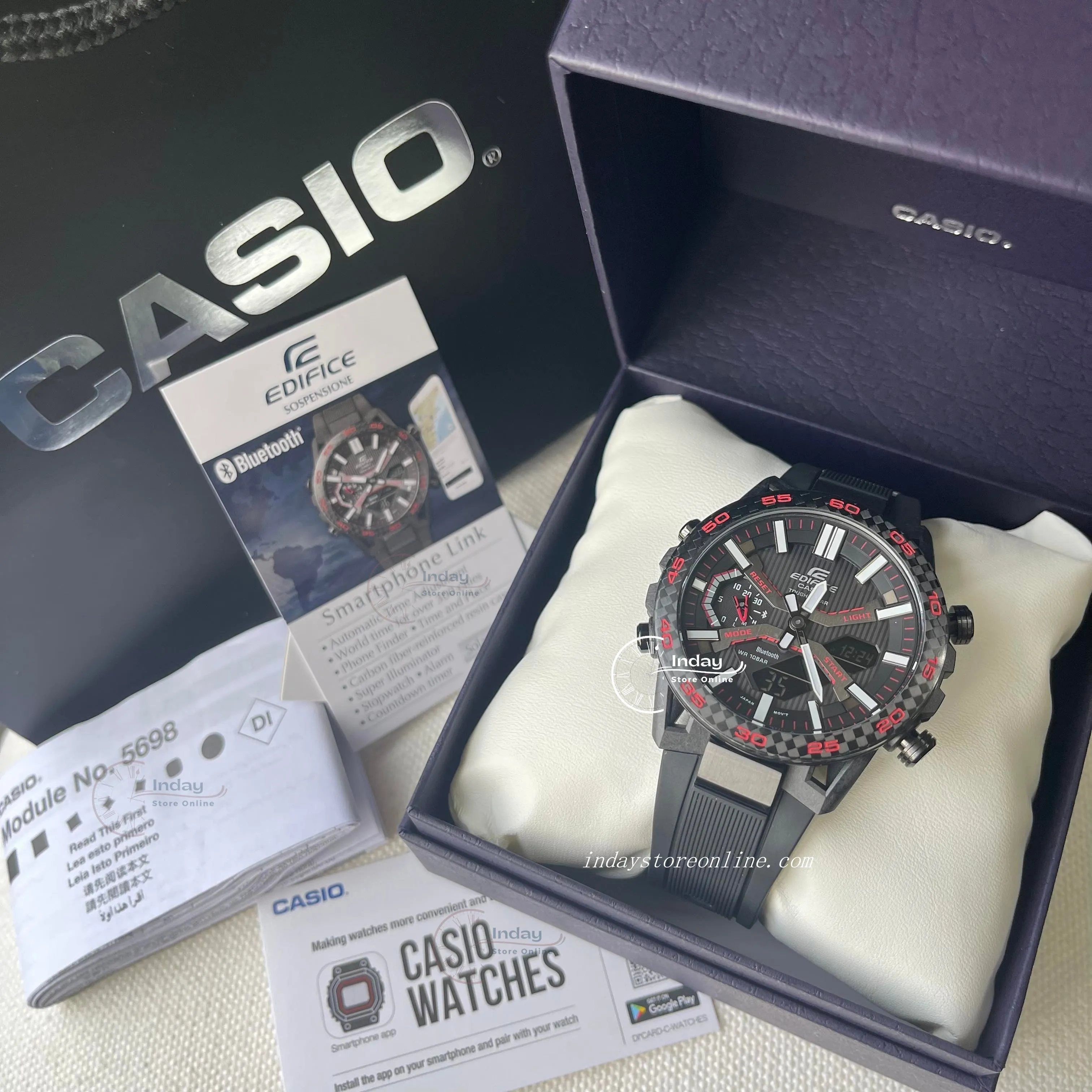 Casio Edifice Men's Watch ECB-2000PB-1A Edifice Sospensione Tough Solar Mobile link Bluetooth